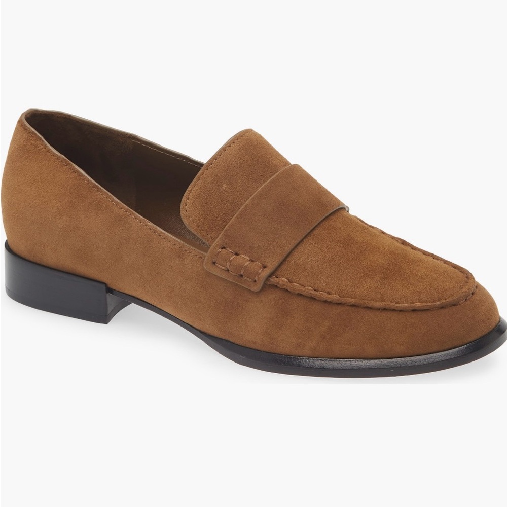 Vince Nelli Chestnut Suede Loafers